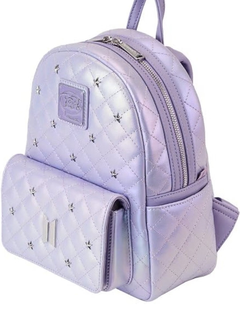 Loungefly BTS Logo Iridescent Purple Mini Backpack - Picture 5 of 8